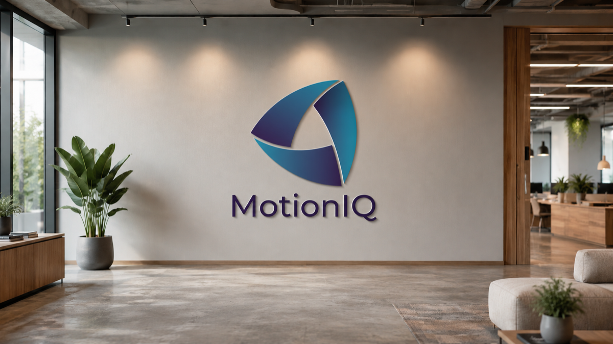 Motion IQ spinal assessment system branding at Absolute Health Mooloolaba